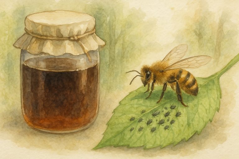 La miel de bosque no es elaborada por las abejas a partir del néctar de las flores, sino de la melaza, una secreción dulce de los pulgones.