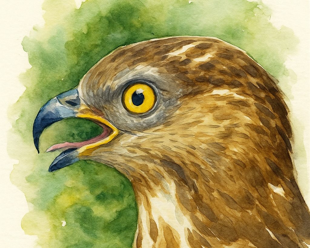 Ilustración de un Abejero europeo de Karoline Leitner.